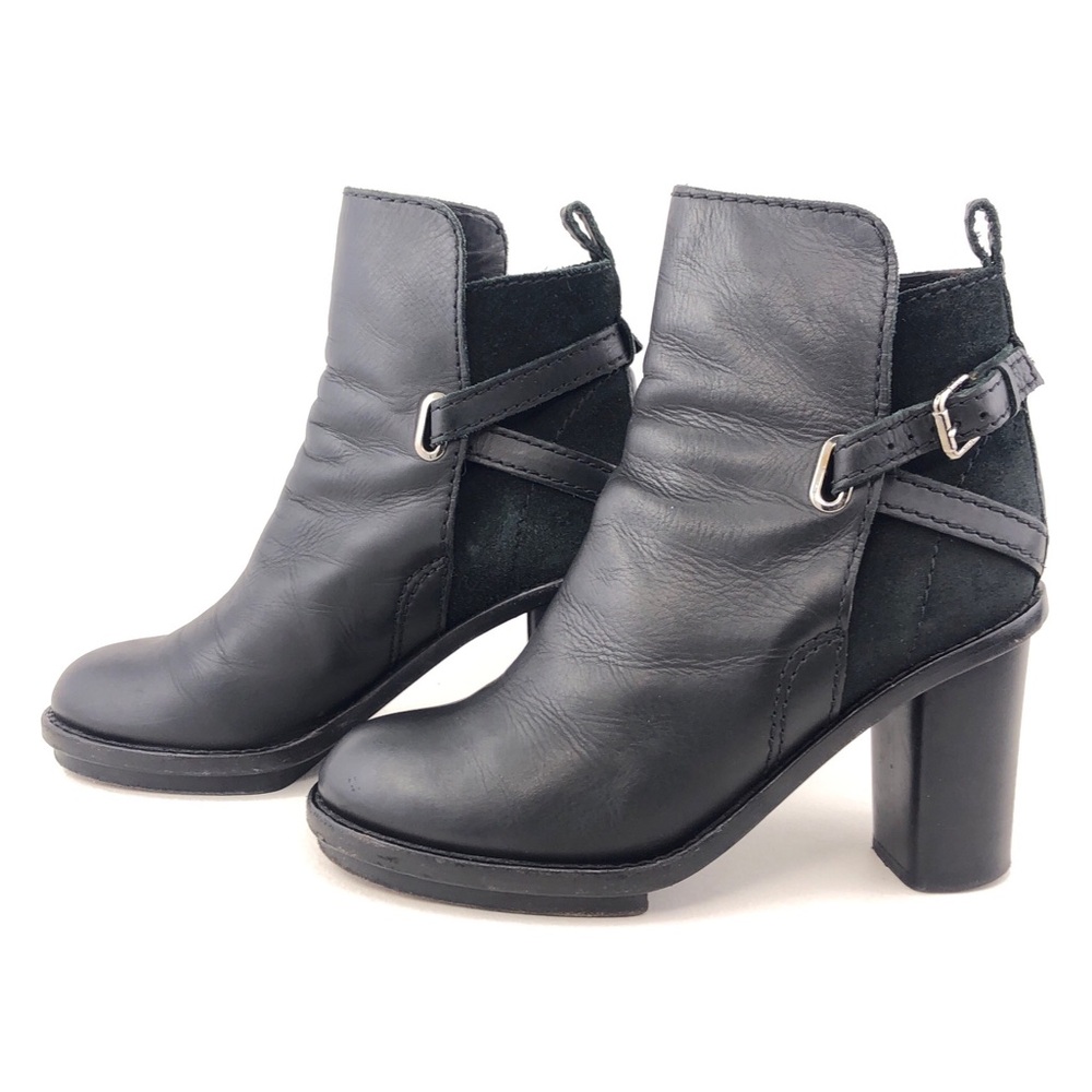Acne Studios Cypress Black Leather Ankle Boots EUR 39 - Picture 2 of 15